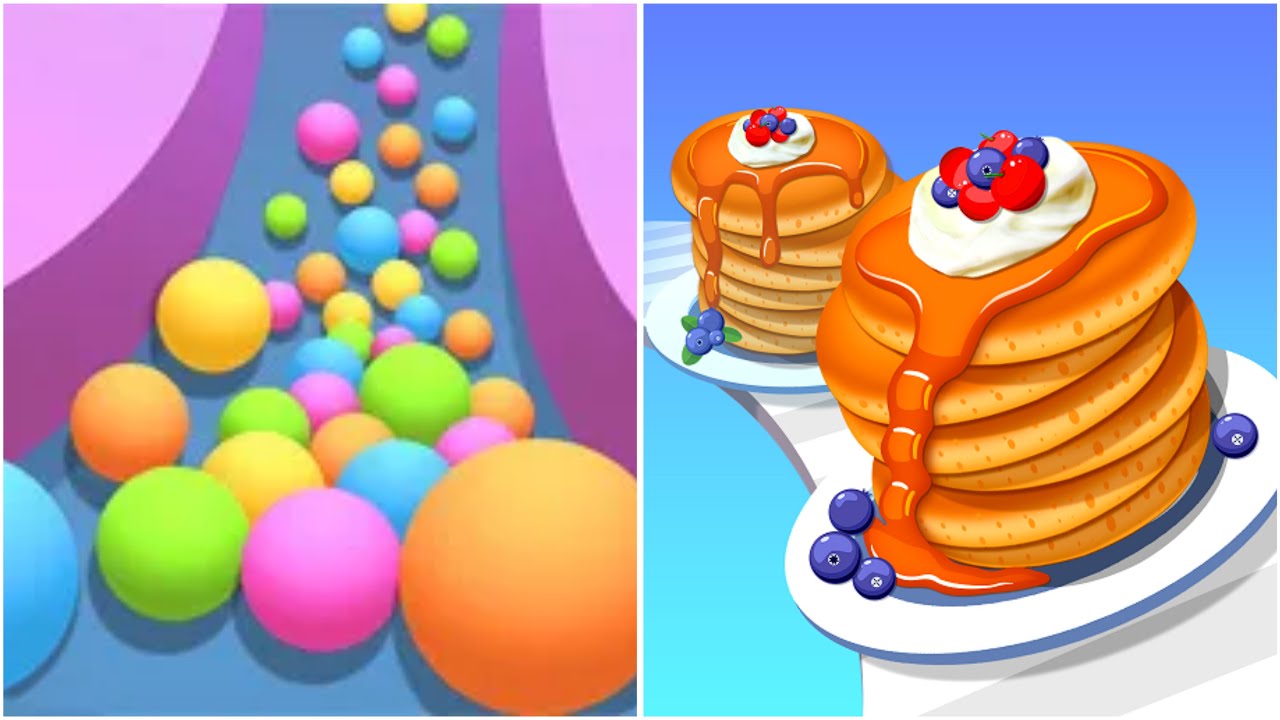 Sand Balls vs Pancake Run | Android iOS Mobile Gameplay Walkthrough