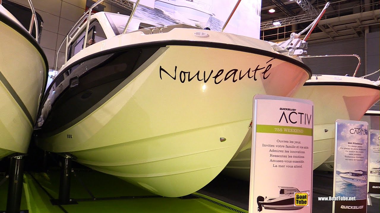 2016 Quicksilver Activ 755 Weekend Motor Boat - Walkaround - 2015 Salon Nautique de Paris
