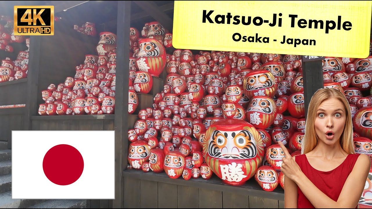Katsuo-Ji Temple Osaka *Daruma Dolls* Buddhism Walking Tour Japan / 4K / ASMR