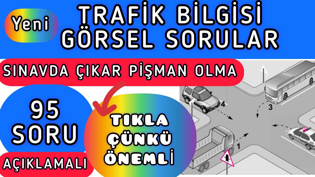 #TRAFİKVEÇEVREBİLGİSİ- #TRAFİKSORULARI- #EHLİYETTRAFİKDERSİ - #EHLİYETSINAVSORULARI - #GÖRSELSORULAR