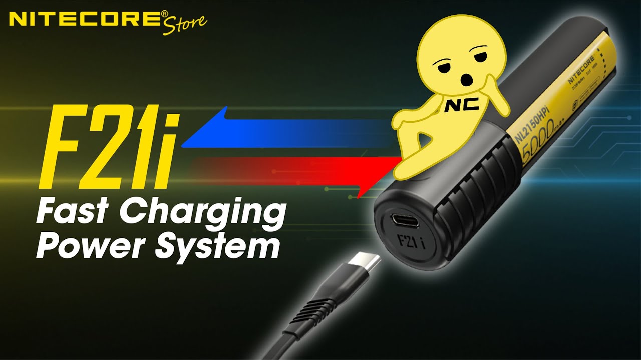 (Discontinued) Nitecore F21i Minimalist iSeries Battery Charger and USB-C Powerbank