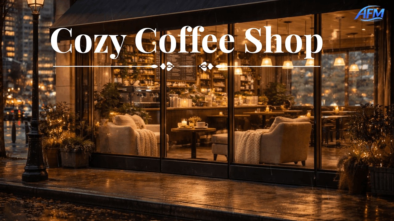 Cozy Coffee Shop Ambience ☕ Soft Jazz & Lofi for Relaxing & Working