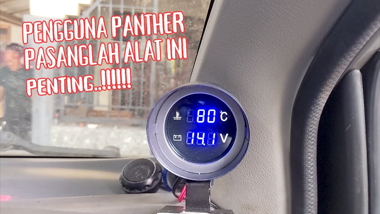 penting pasang indikator temperatur digital pada panther kapsul, ini lebih cocok dari aslinya