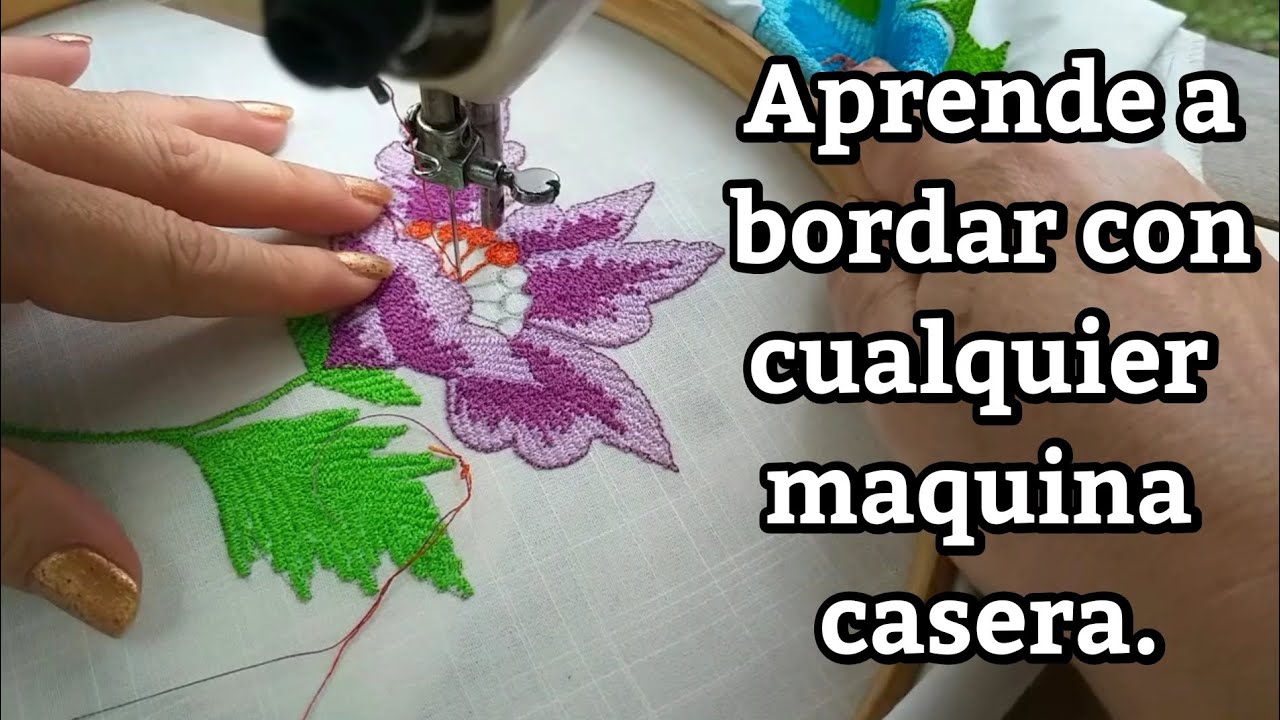 Aprende bordar con cualquier máquina casera, puntada fantasía.