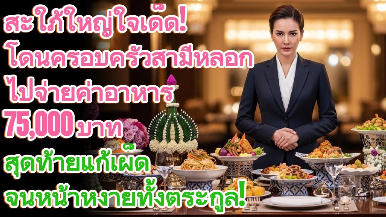 สะใภ้ใหญ่ใจเด็ด! โดนครอบครัวสามีหลอกไปจ่ายค่าอาหาร 75,000 บาท สุดท้ายแก้เผ็ดจนหน้าหงายทั้งตระกูล!