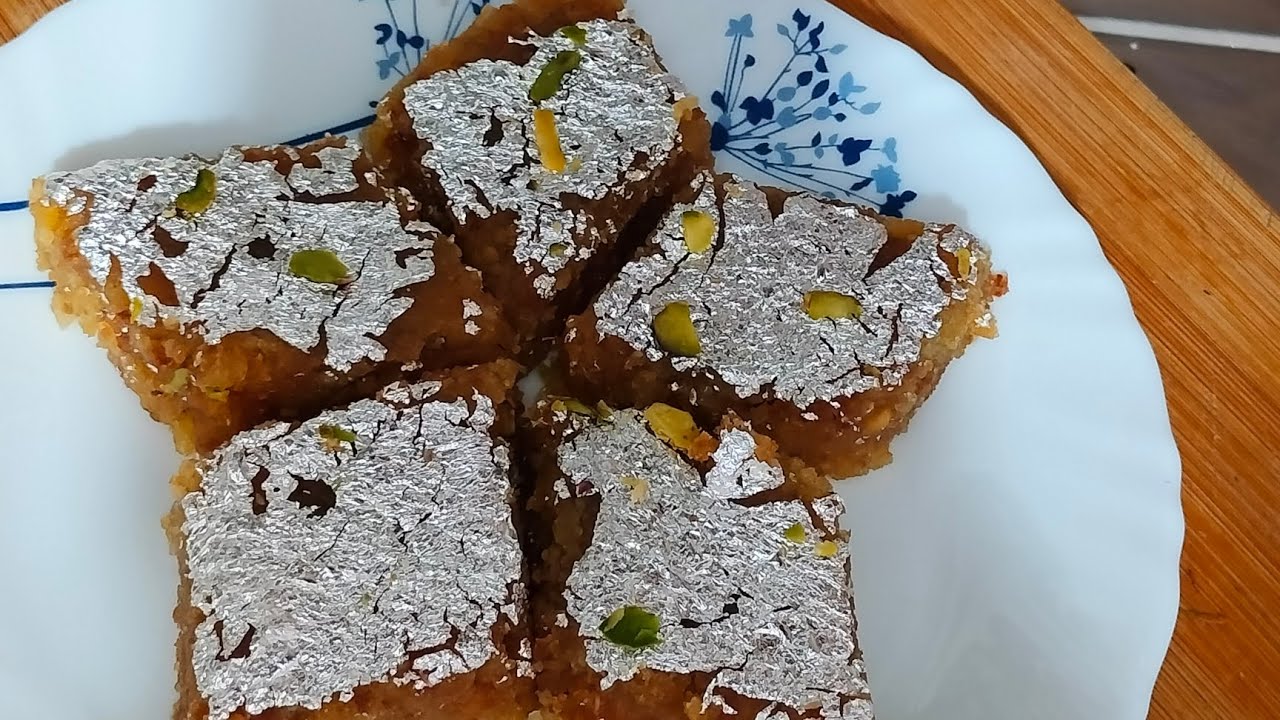 Moong badam barfi# recipe मूंग  दाल बादाम बर्फी