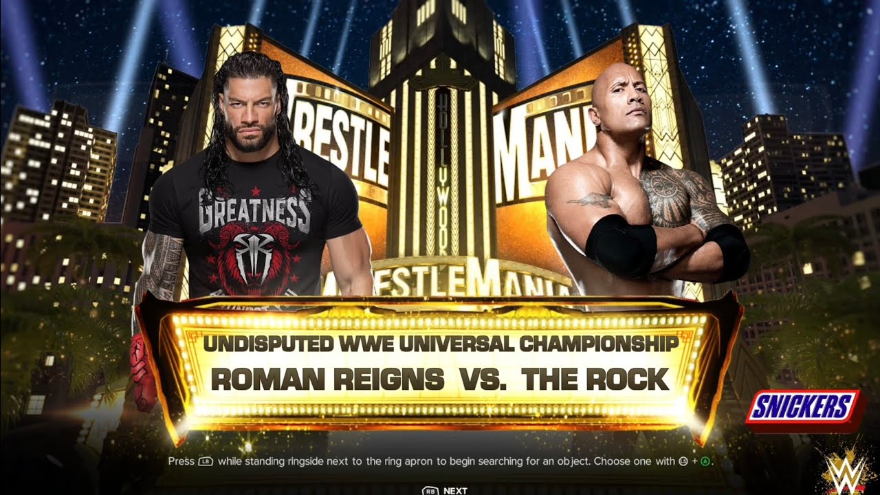 Roman Reigns vs The Rock – Full Match | Head of the Table vs The Great One - One On One WrestleMania