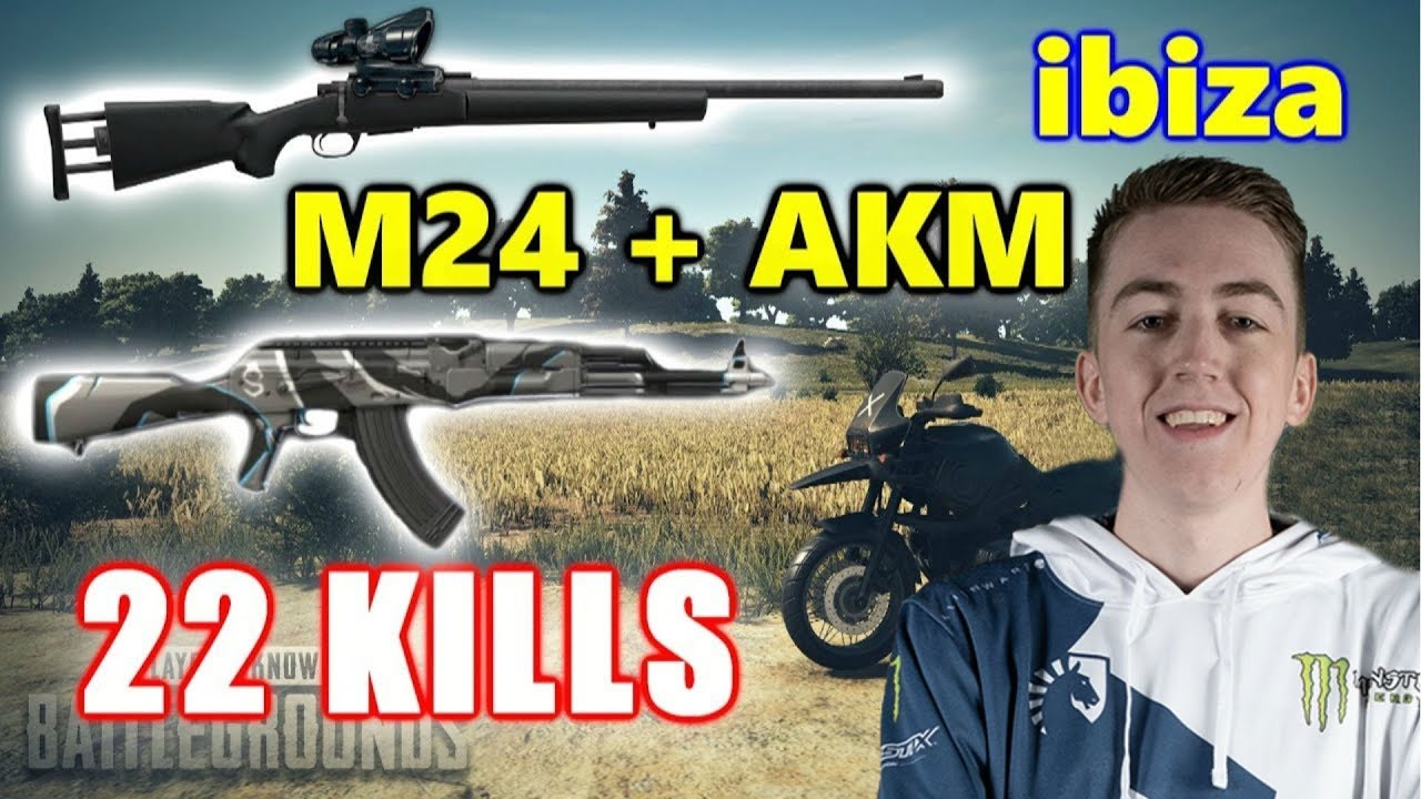 PUBG - ibiza - 22 KILLS - M24 + AKM #SOLO