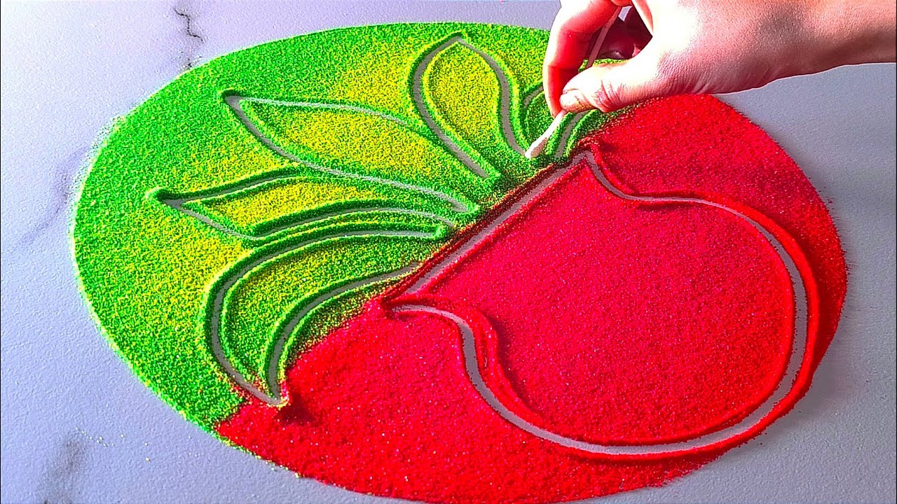 Ghatsthapna easy rangoli for beginners / navratri rangoli / diwali rangoli / kalash rangoli
