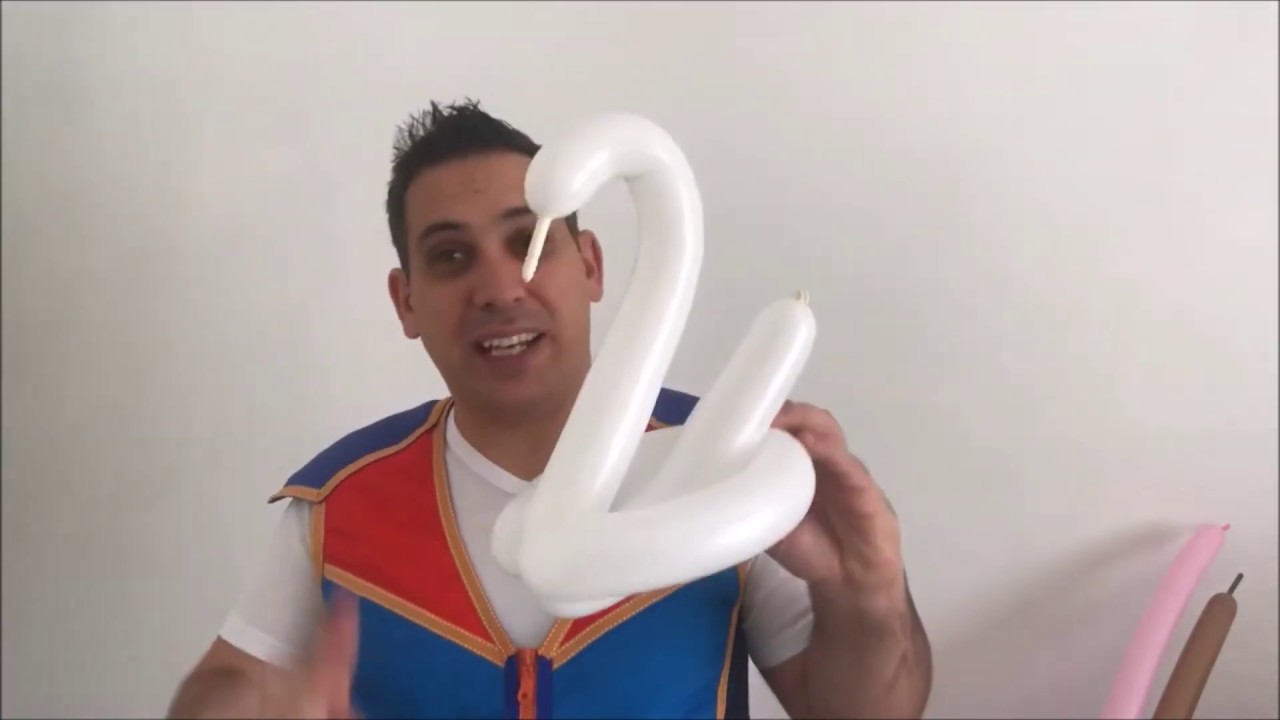 אמן הבלונים אלוני בלוני מלמד איך עושים צורות עם בלונים  שיעור מספר 5   ברבור