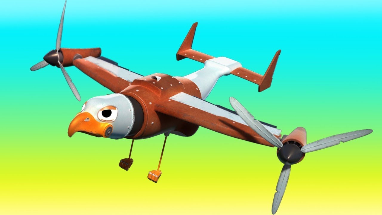 AnimaCars - La mission de secours de l'AIGLE AVION !  - dessins animés avec camions et animaux