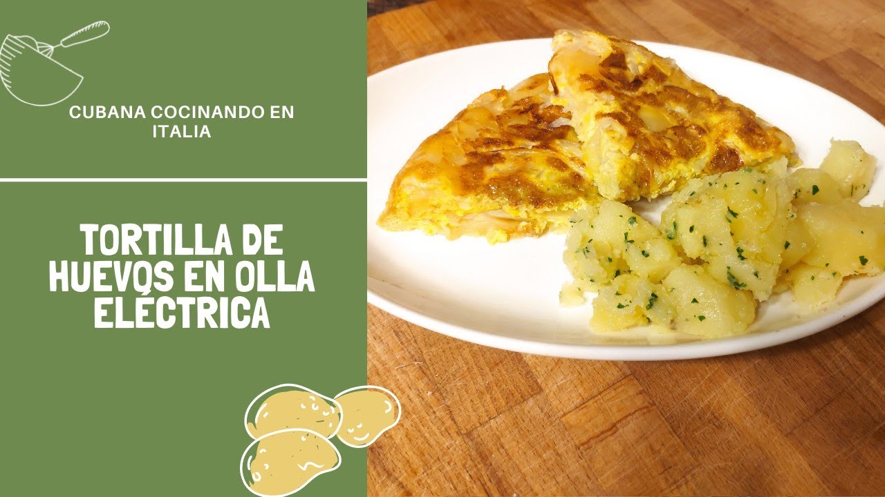 COMO HACER UNA TORTILLA DE HUEVOS EN OLLA ELECTRICA | CUBANA COCINANDO EN ITALIA