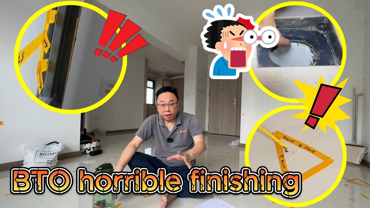 Renovation LIVE On Site | BTO horrible finishing! BTO 非常糟糕的收尾！