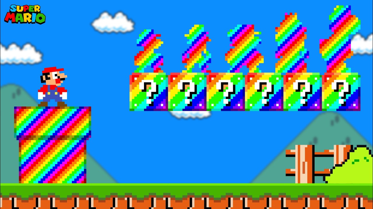 Super Mario Bros., but There Are More Custom Rainbow Versions for All Characters!