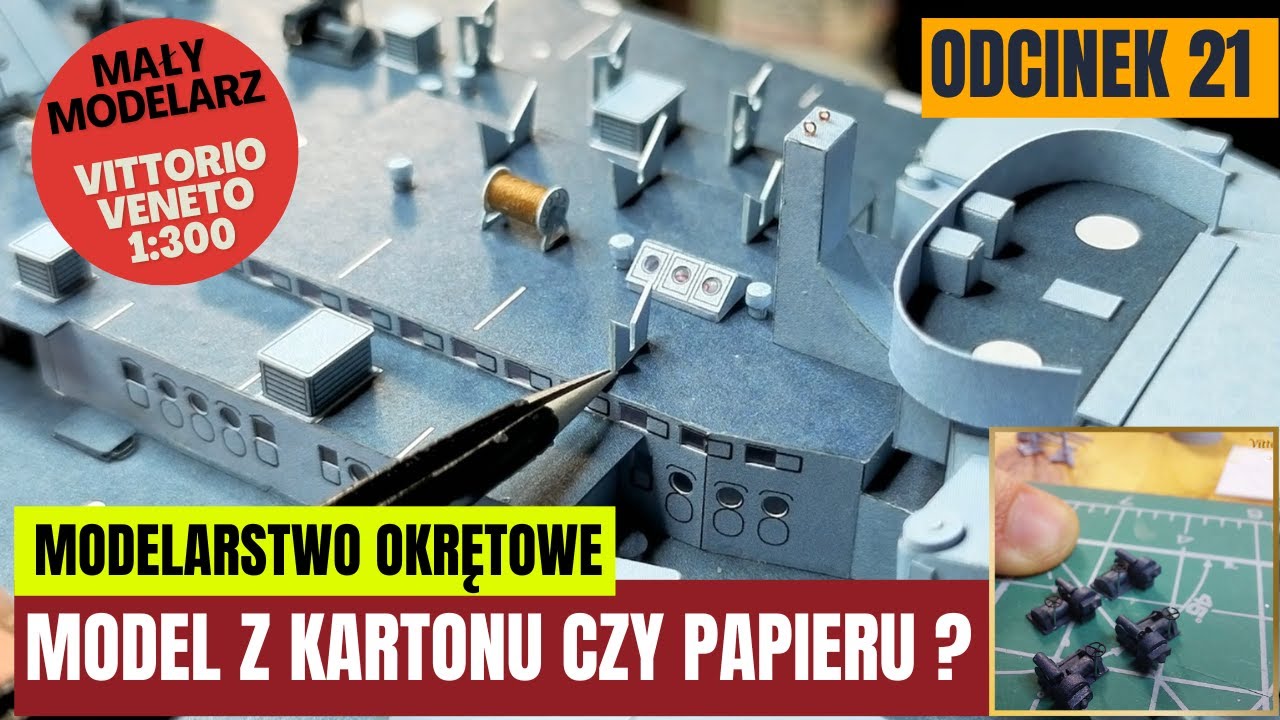 Modelarstwo okrętowe - Model kartonowy czy papierowy ? Wciągarki i mechanizmy do bomów ładunkowych