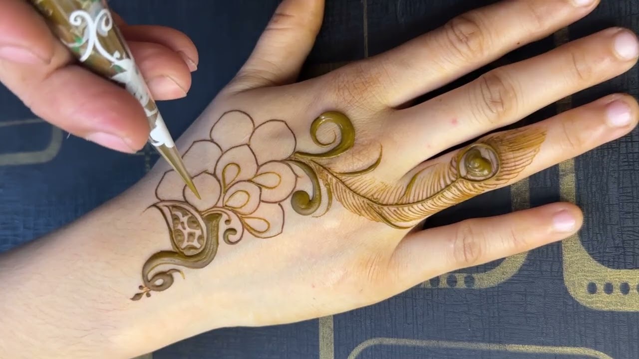 Mehndi design back hand || mehndi design front hand || easy mehndi design || Simple mehndi design 