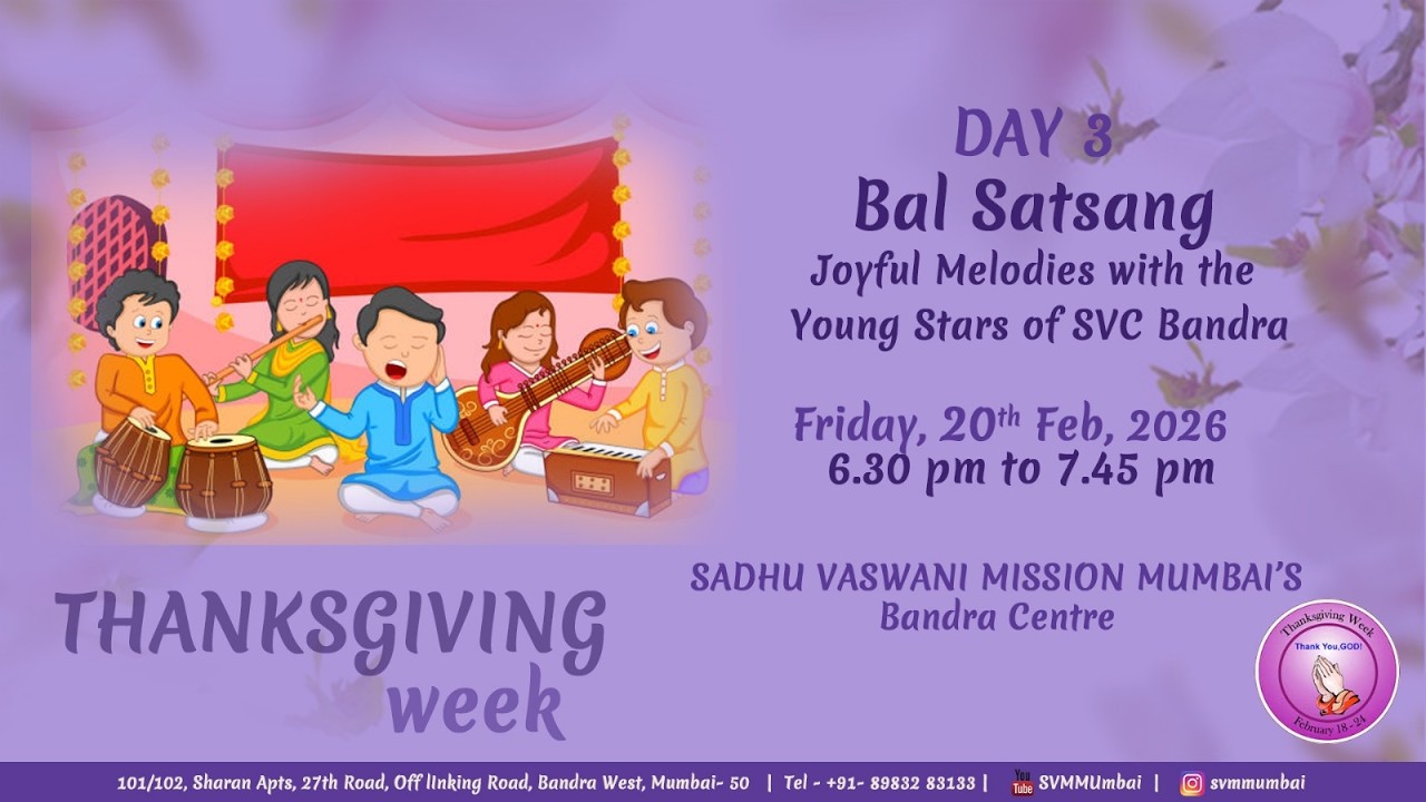 Day-3 Bal Kirtan | Thanksgiving Week 2026 | 20th Feb, 26 | SVM Bandra