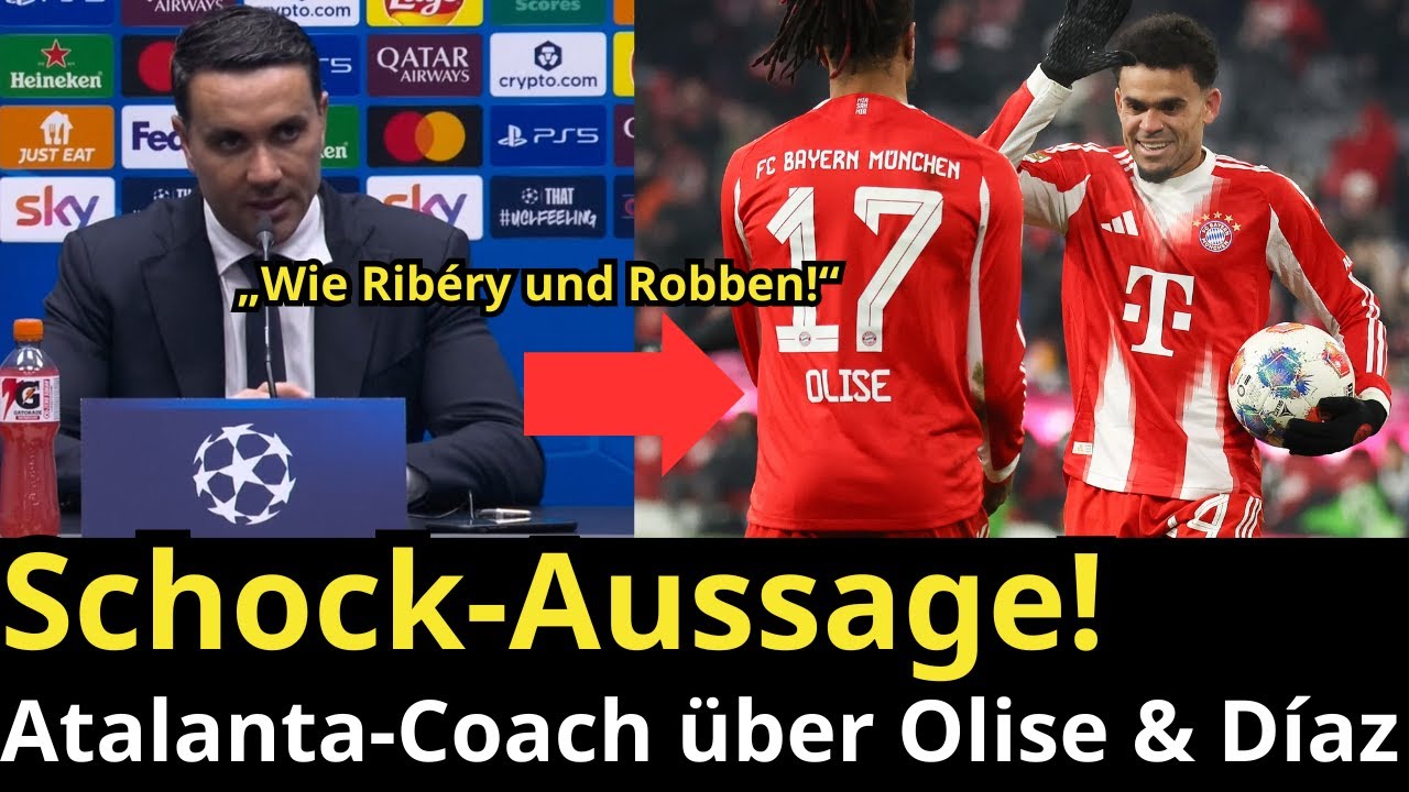 „Wie Ribéry und Robben!“ Atalanta-Coach nach 1:6 fassungslos über die Bayern-Wucht von Olise & Díaz