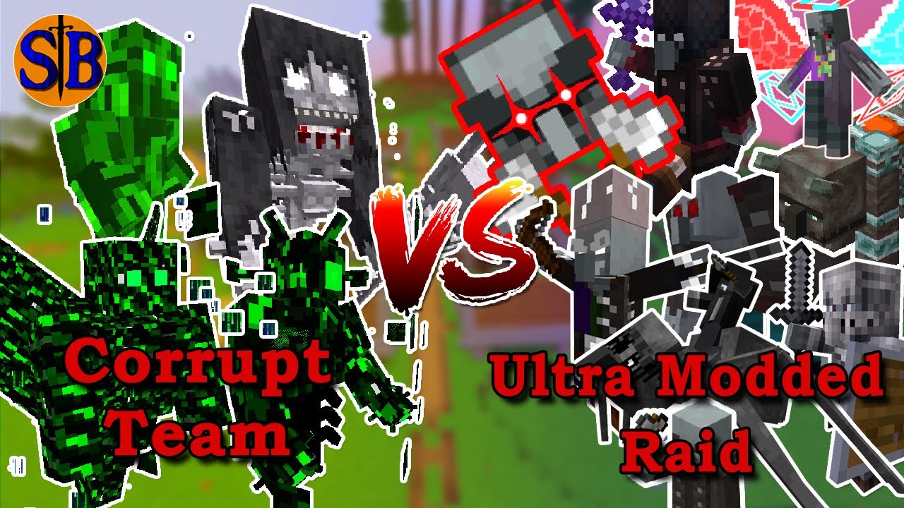 Can the Corrupt Team defeat the Ultra Modded Raid  1.19 | Minecraft Mob Battle