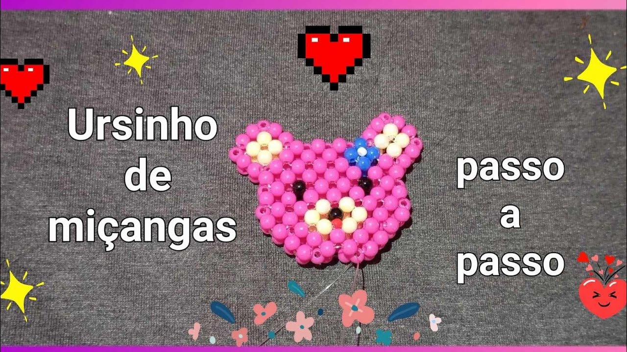 Ursinho de miçangas passo a passo