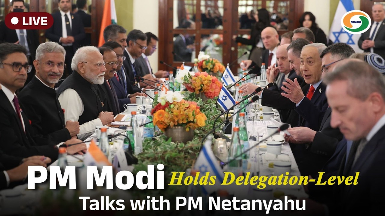 LIVE | PM Modi Holds Delegation-Level Talks with PM Netanyahu