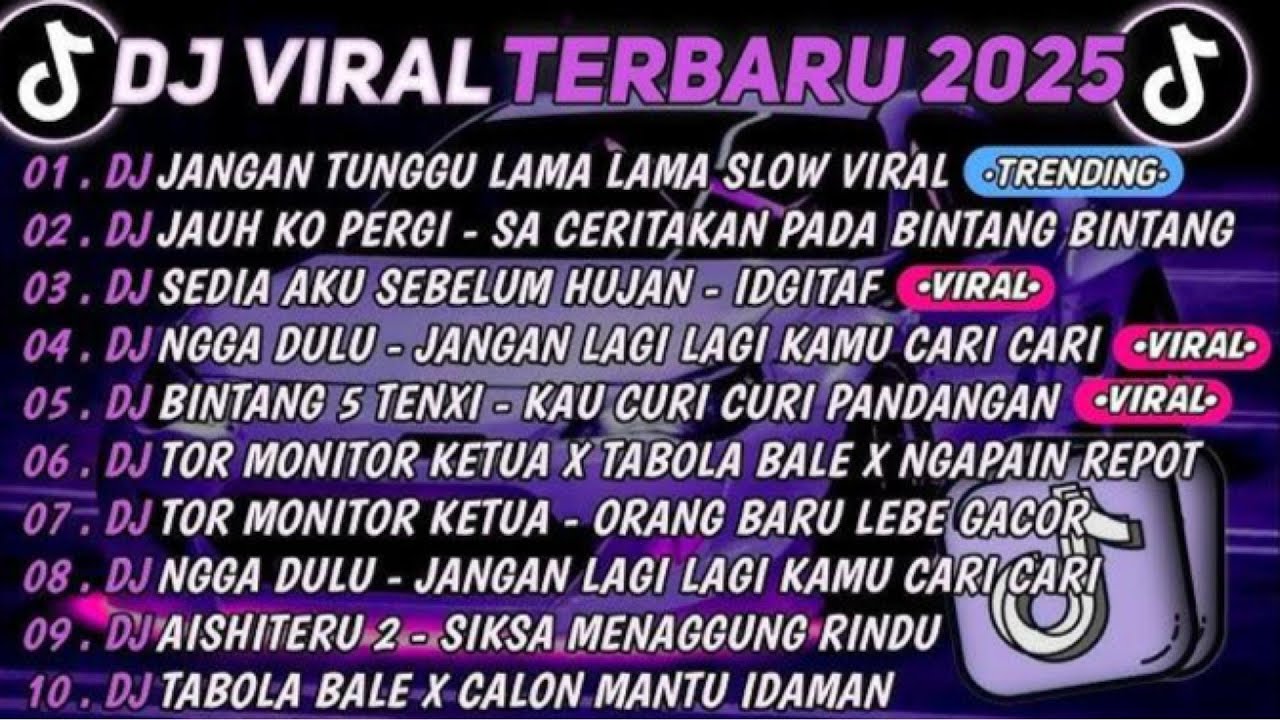 DJ TIKTOK TERBARU 2025🎵DJ JANGAN TUNGGU LAMA LAMA🎵DJ JAUH KO PERGI