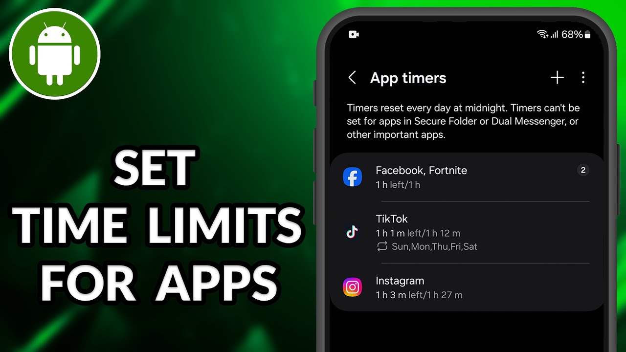 How To Set Time Limit For Apps On Android