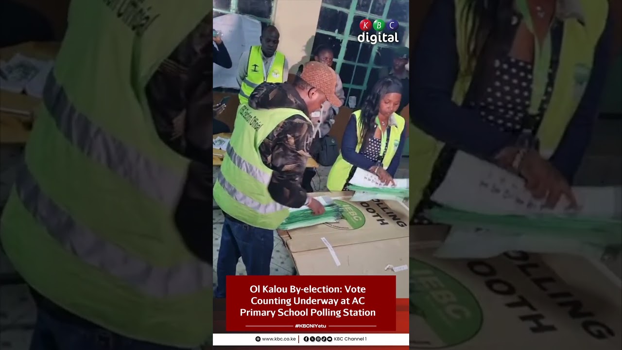 Ol Kalou By-election: Vote counting underway at AC Primary School polling Station