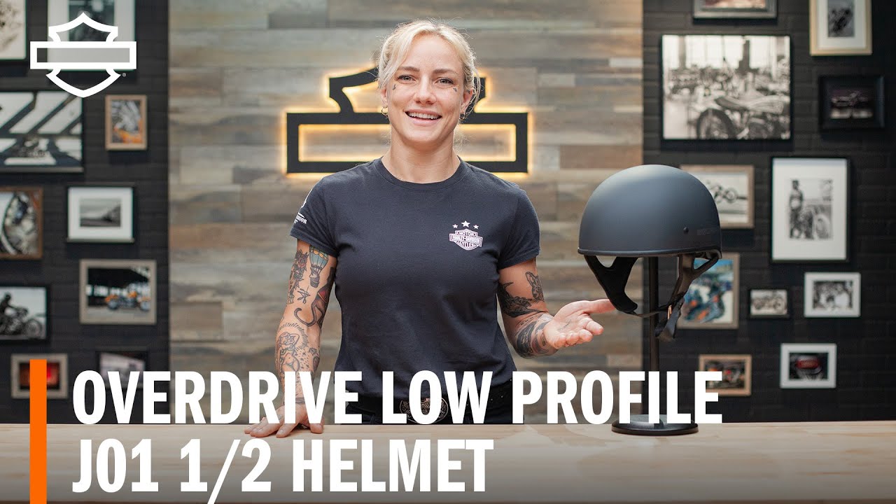 Harley-Davidson Overdrive Low Profile Motorcycle Half Helmet Overview