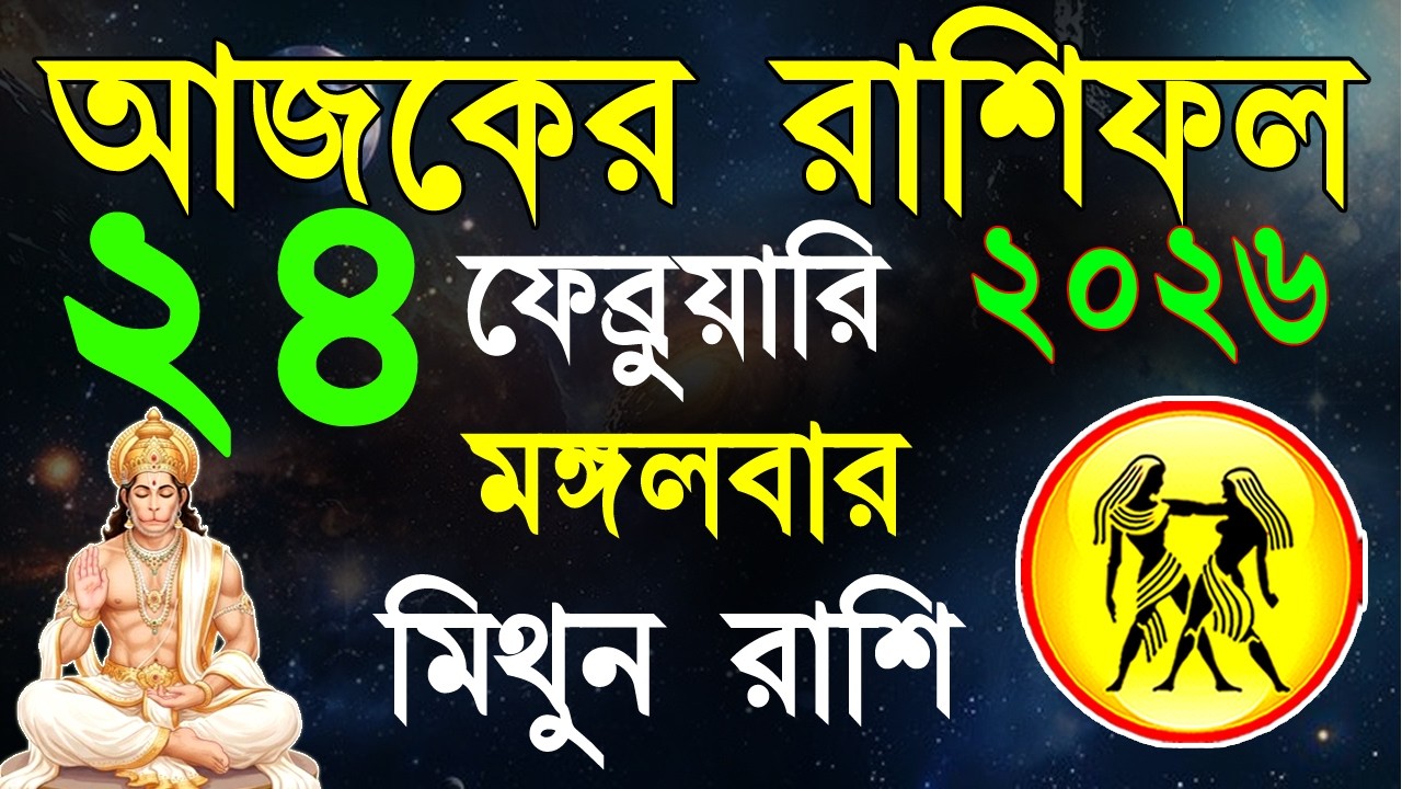 Ajker Rashifal24 Fabruary bangla 2026|মিথুন রাশিফল২৪ফেব্রুয়ারি |Mithun Rashi| #ajkerrashifal|Geimini