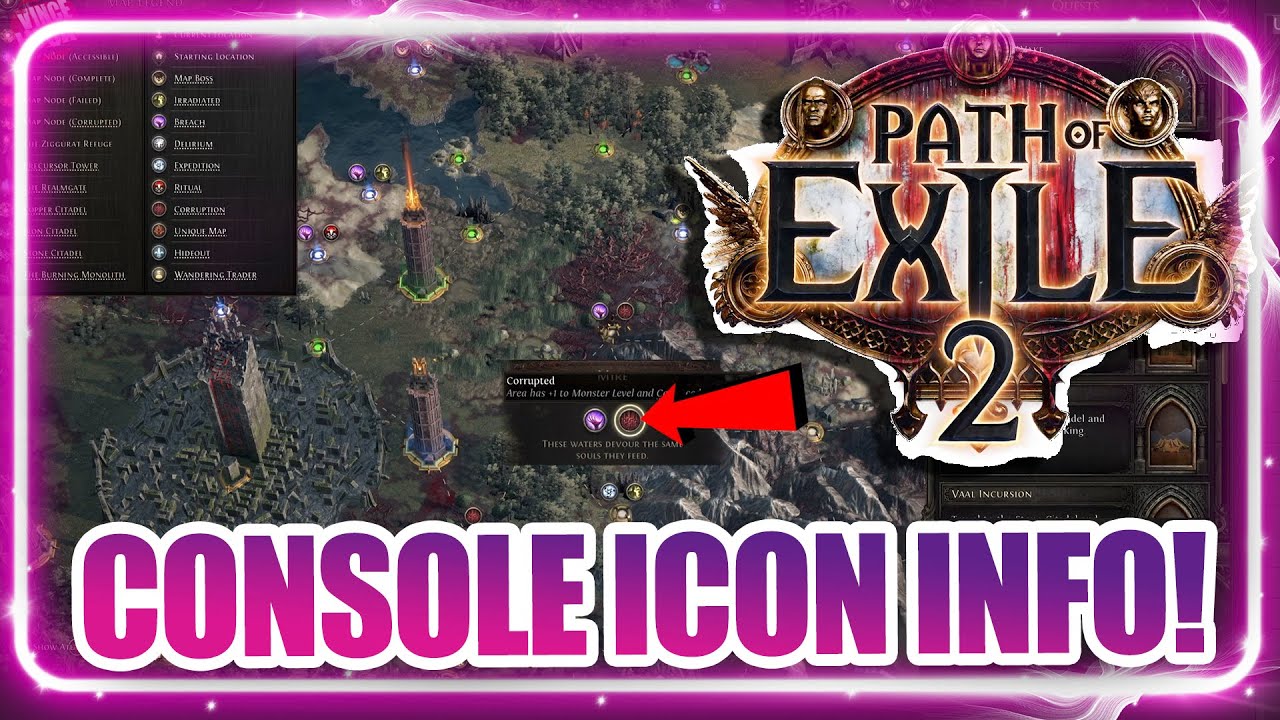 Path of Exile 2 - How to get Atlas Map Icon Information on Consoles PS5 and XBox in POE 2