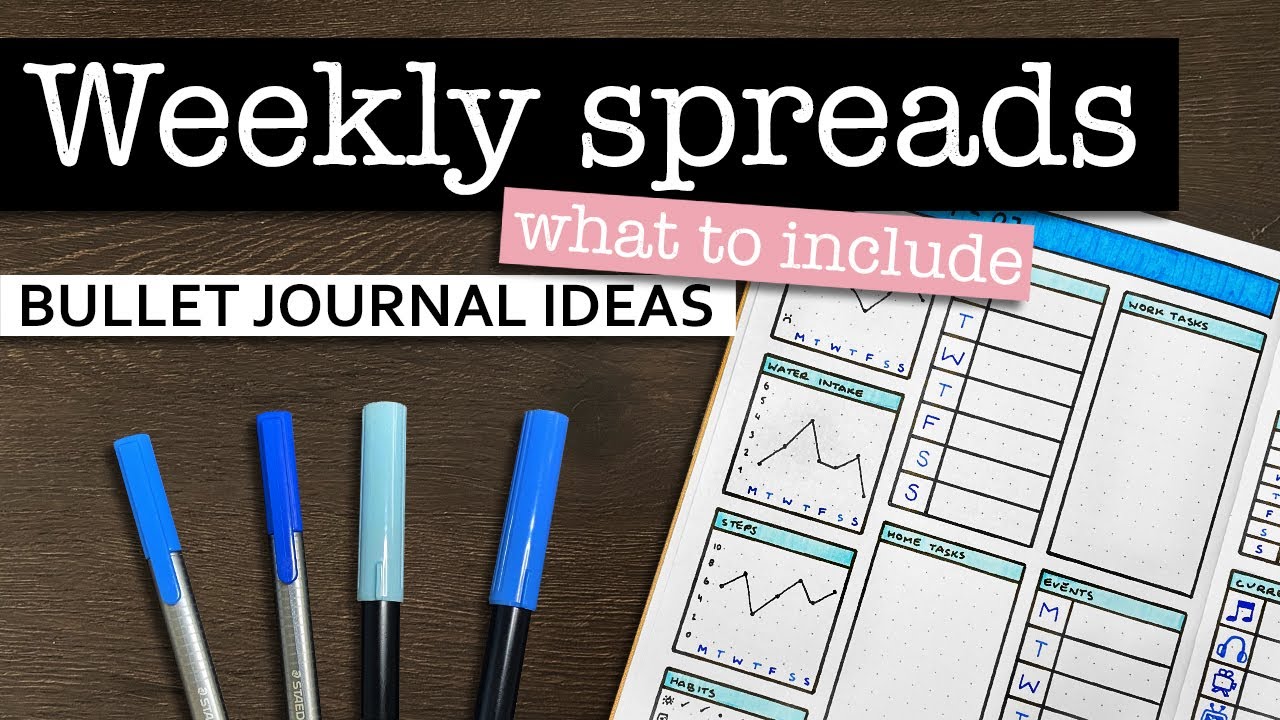 Что включить в свой еженедельный разворот 💜 Идеи для Bullet Journal