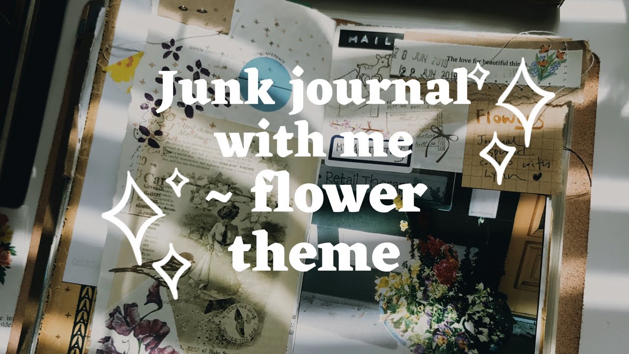 Junk Journal With Me (Flower Theme, Traveler's Notebook) | Collab spread with Lynn