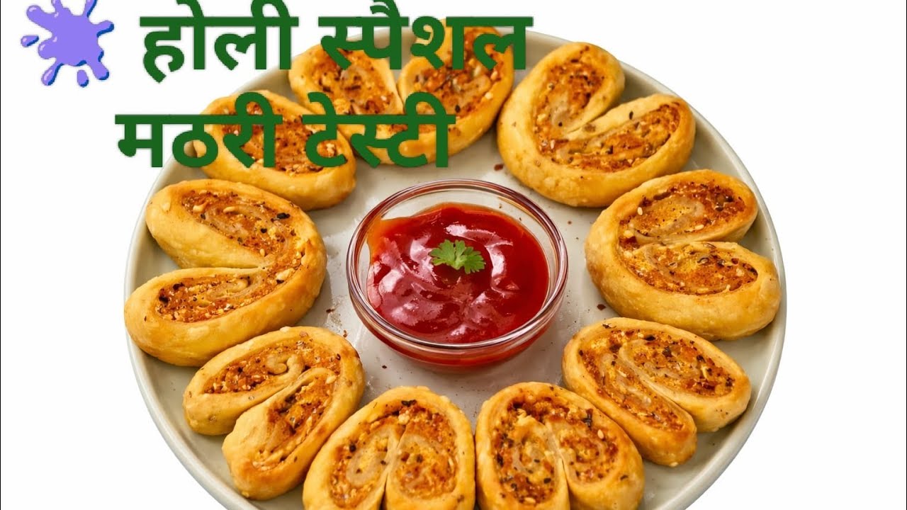 होली स्पेशल हेल्थी मठरी रेसिपी 🫟। 💚  Heart Safe Crispy Mathari | Easy Homemade Snack | Ghar Ki Rasoi