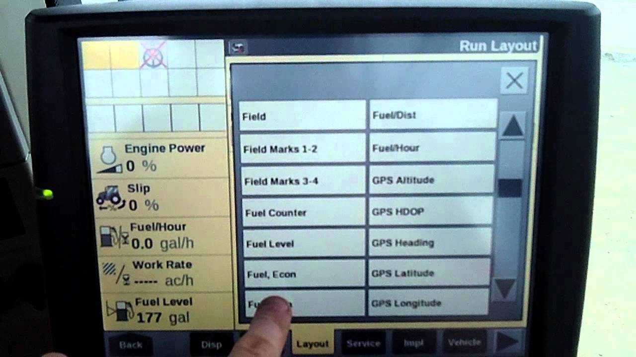 Changing the Run Screen Layout