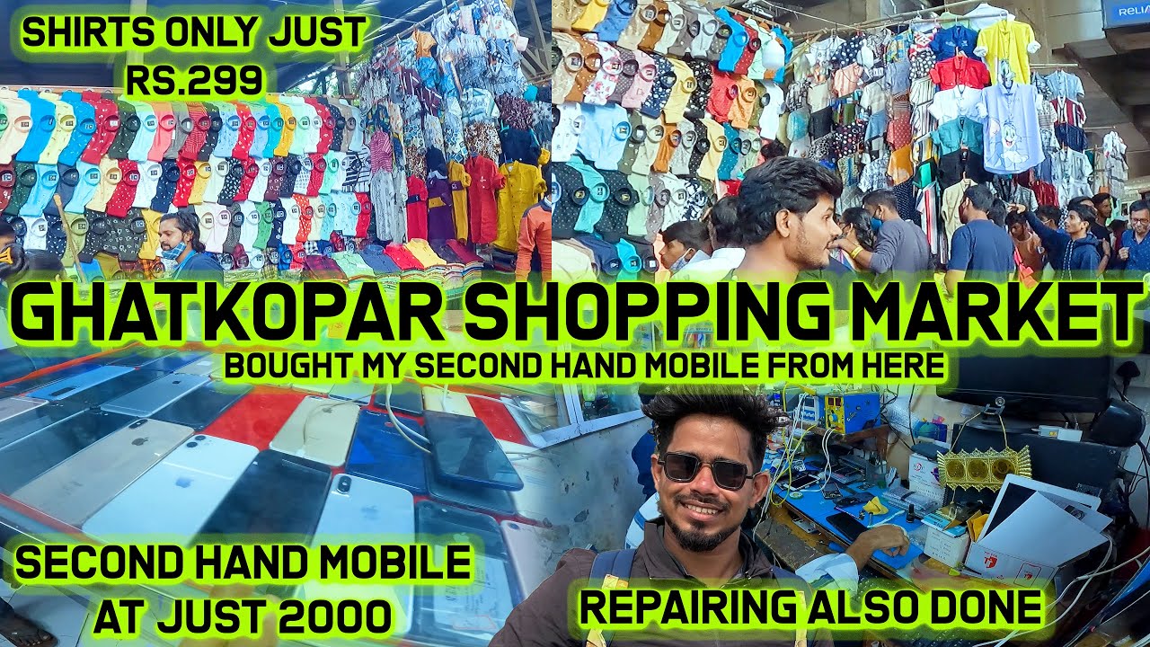 Second Hand Mobile shop In Ghatkopar - Mumbai | Ghatkopar shopping market tour | nilesh kadam ride