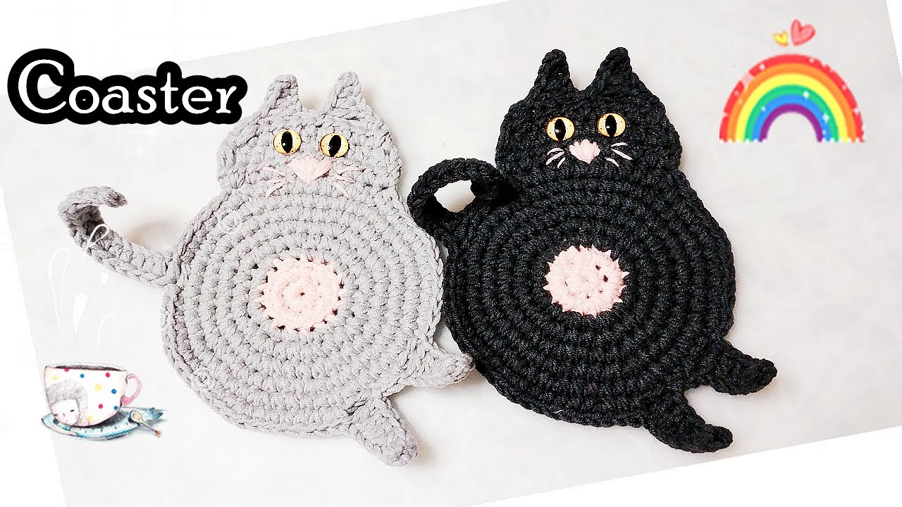 Crochet Cat coaster