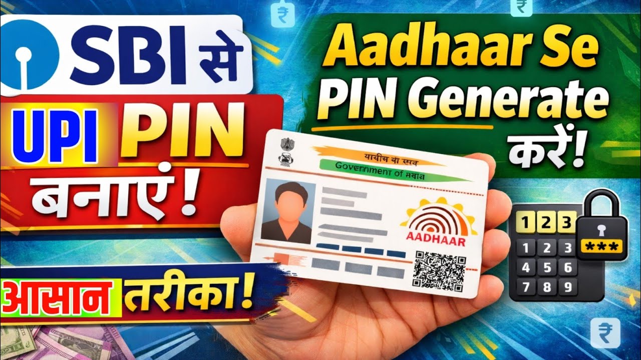 SBI से पैसा भेजने के लिए UPI PIN कैसे बनाएं? | Aadhaar Card से SBI UPI PIN Generate करें 2026 में