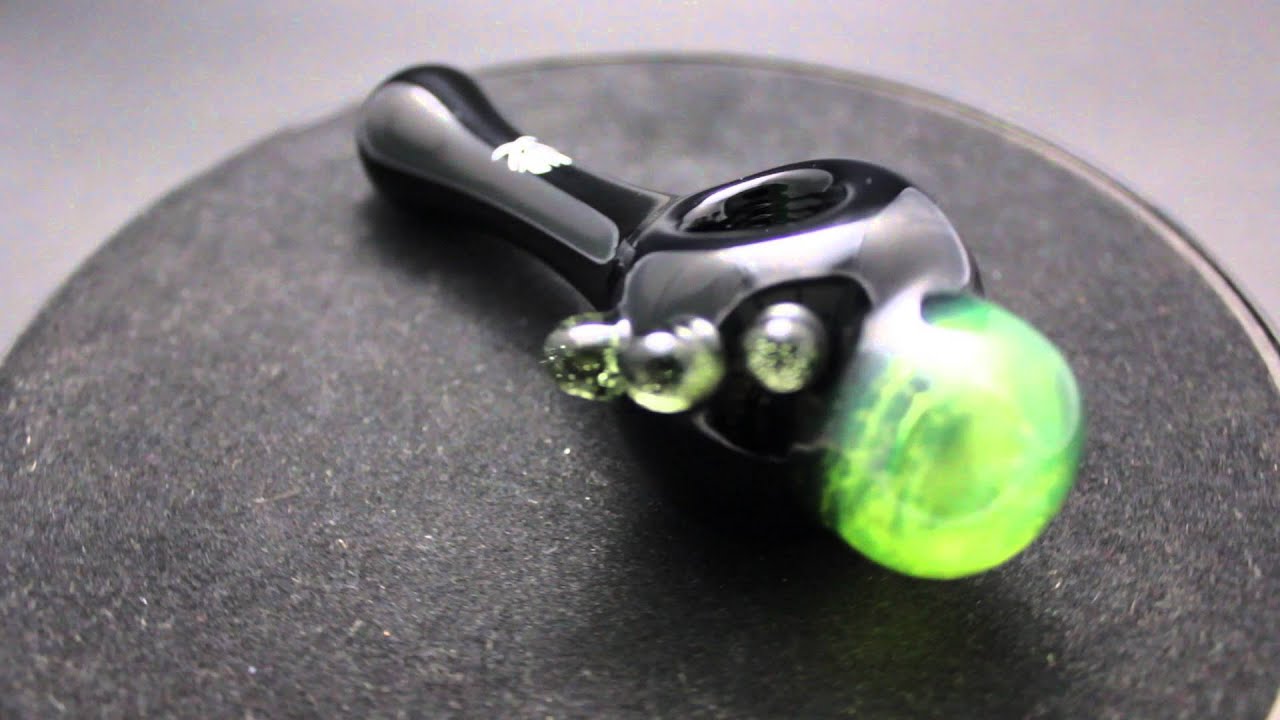 Basic Black Spoon with Slyme Marble | Funkypiece.com