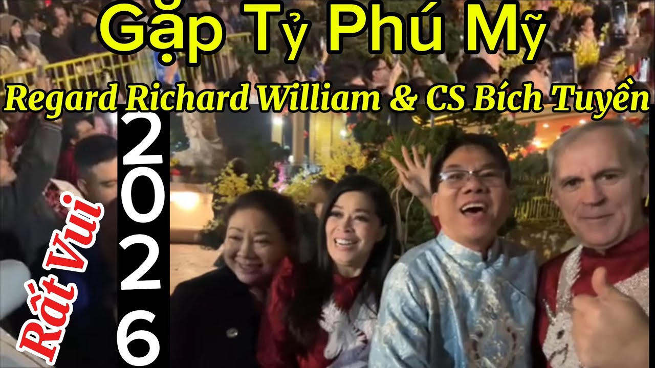 Đốt Pháo Rền Trời Trong Đêm Giao thừa Chùa Điệu Ngự. Gặp Gia Đình Tỷ Phú Mỹ William & CS Bích Tuyền 