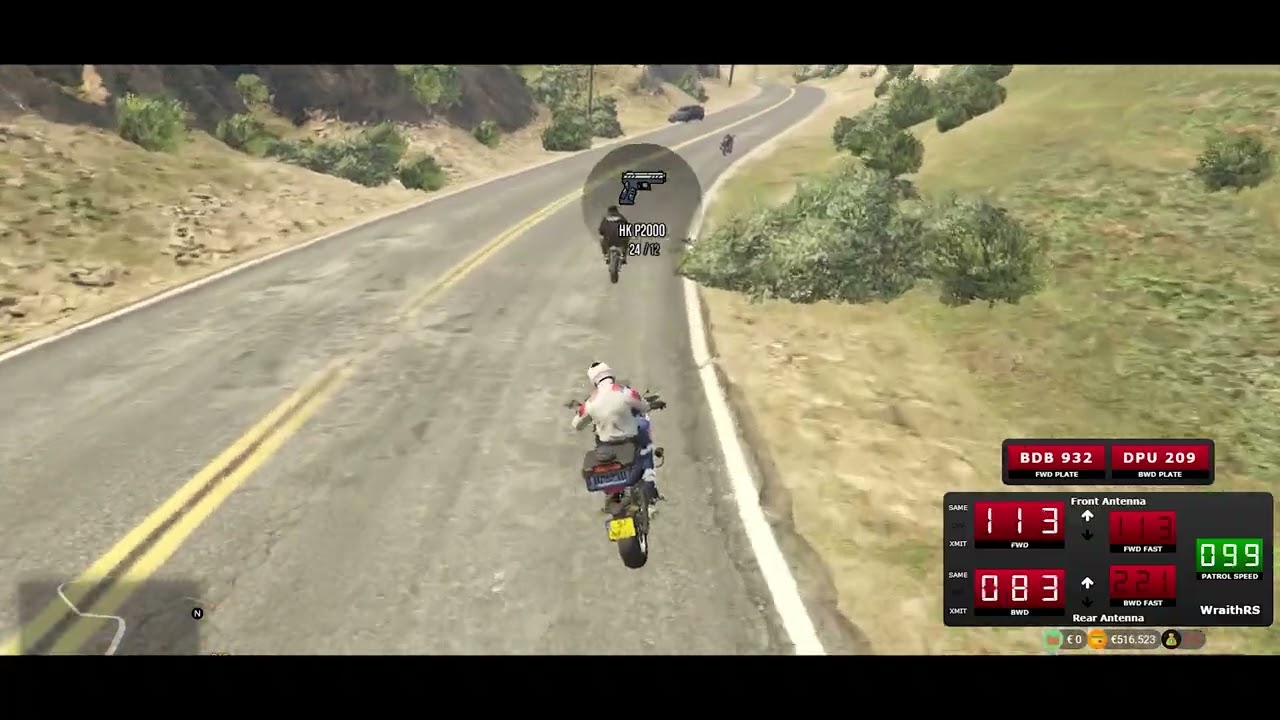 KMAR dienst op de lichte motor en een achtervolging met een vuurwapen! - TDA Roleplay