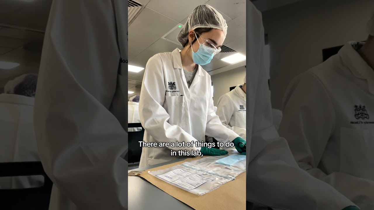 Join Claire on her Forensic Science Lab days. 🥼 #UniversityofLincoln  #forensics  #stem  #student