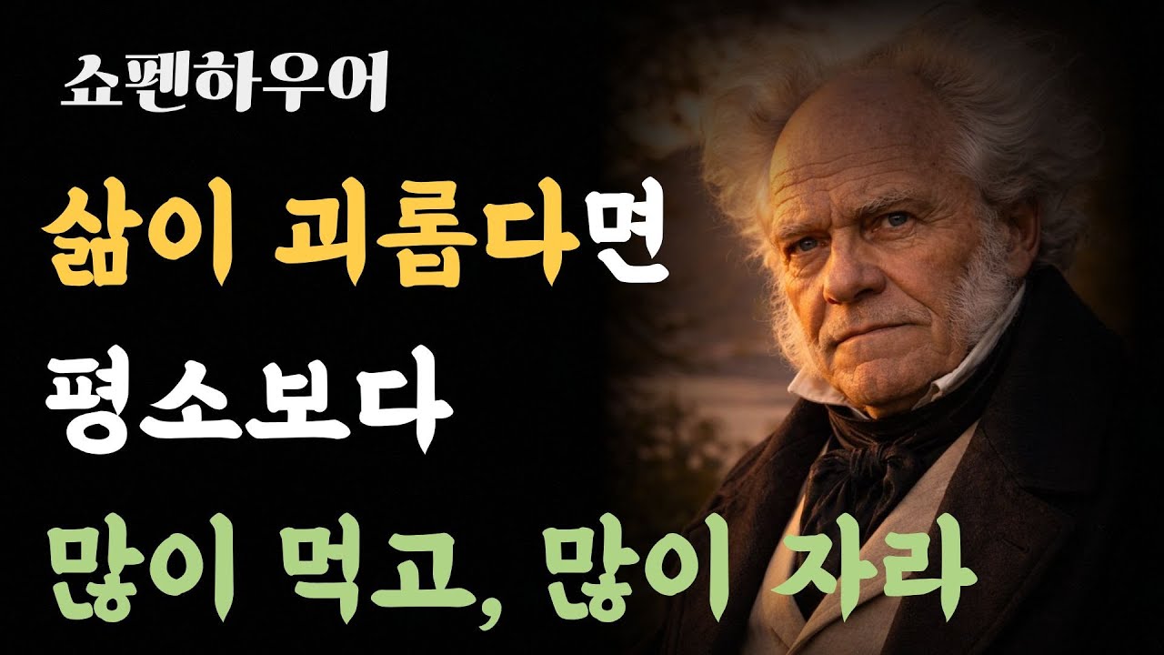 삶이 괴롭다면 평소보다 많이 먹고, 많이 자라 [쇼펜하우어]