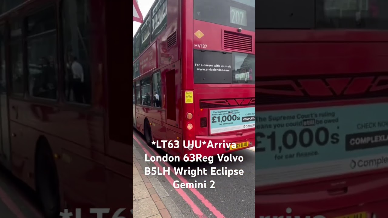 *LT63 UJU*Arriva London 63Reg Volvo B5LH Wright Eclipse Gemini 2