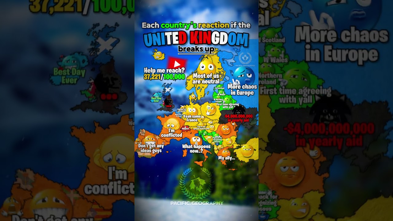 🇬🇧 POV: The United Kingdom breaks up... #mapping #map #geography #unitedkingdom #scotland