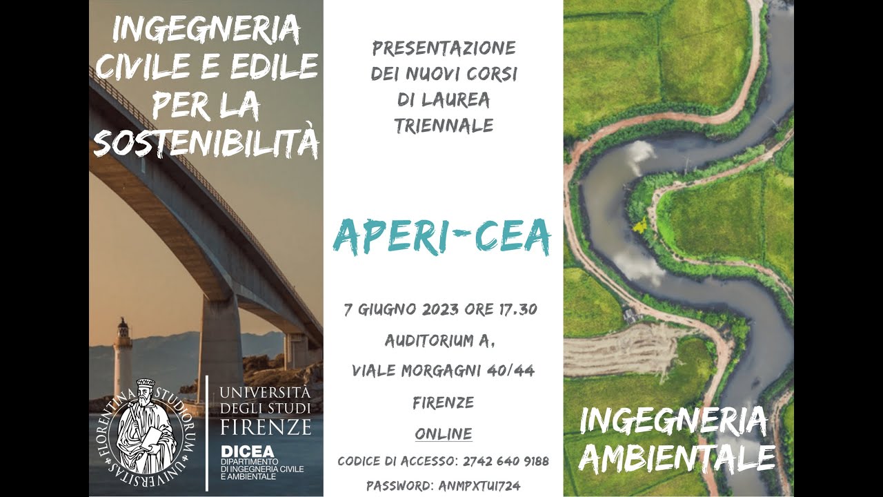 Presentazione nuovi Corsi di Laurea Triennale dell'area Civile, Edile e Ambientale - 7 Giugno 2023