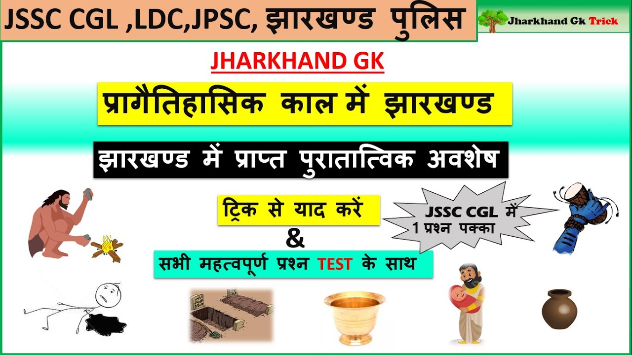 झारखण्ड से प्राप्त पुरातात्विक अवशेष को ट्रिक से याद करें !