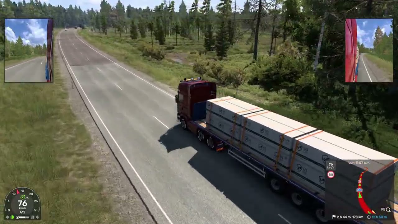 Euro Truck Simulator 2 El Viajero (PC) Llevamos Madera Empaquetada desde OULU a KUOPIO Finlandia