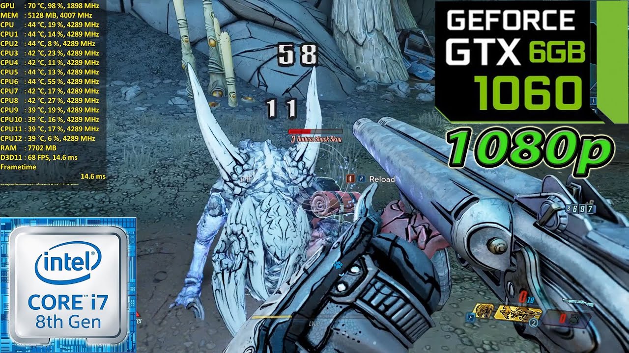 Borderlands 3 - GTX 1060 6GB - i7 8700