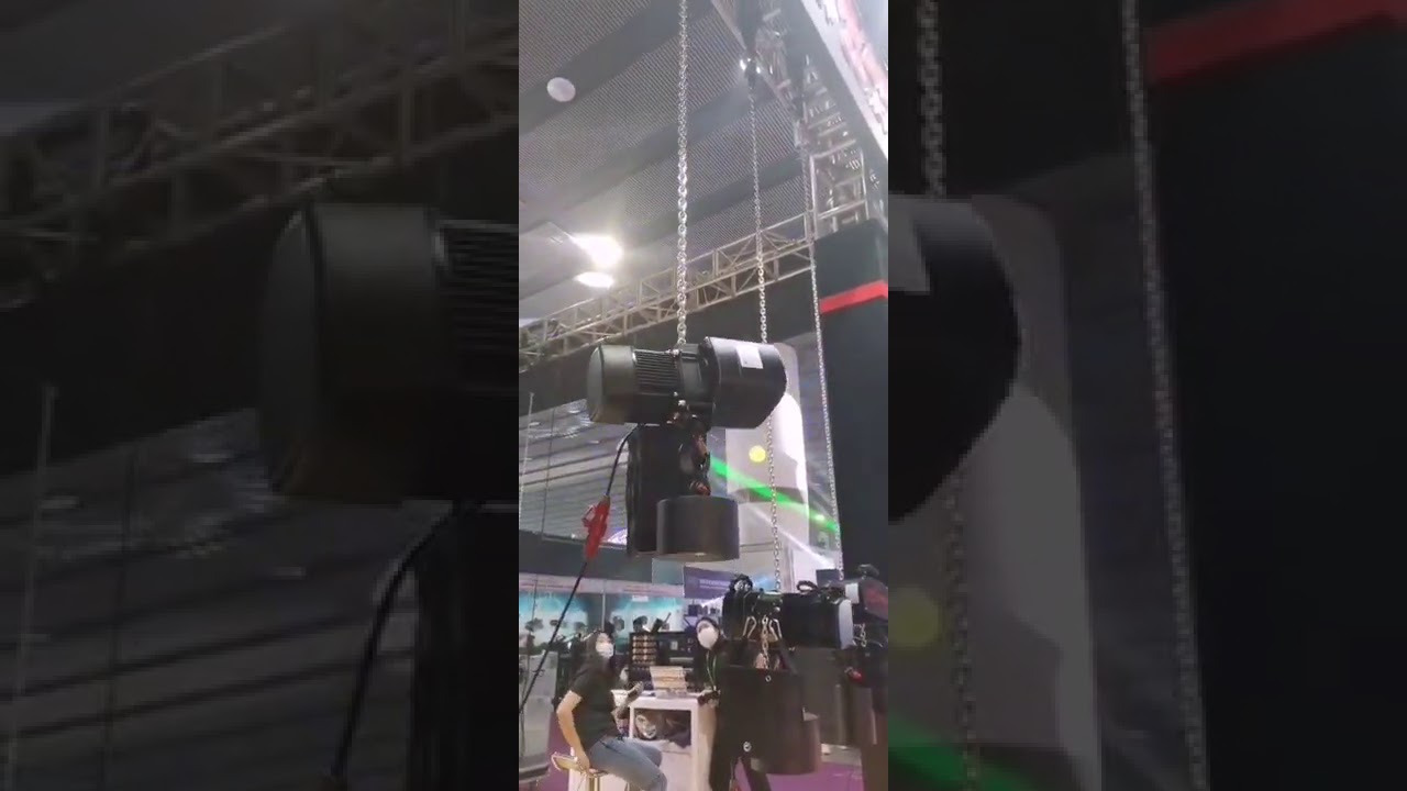 Electric motor for lifting stage truss system